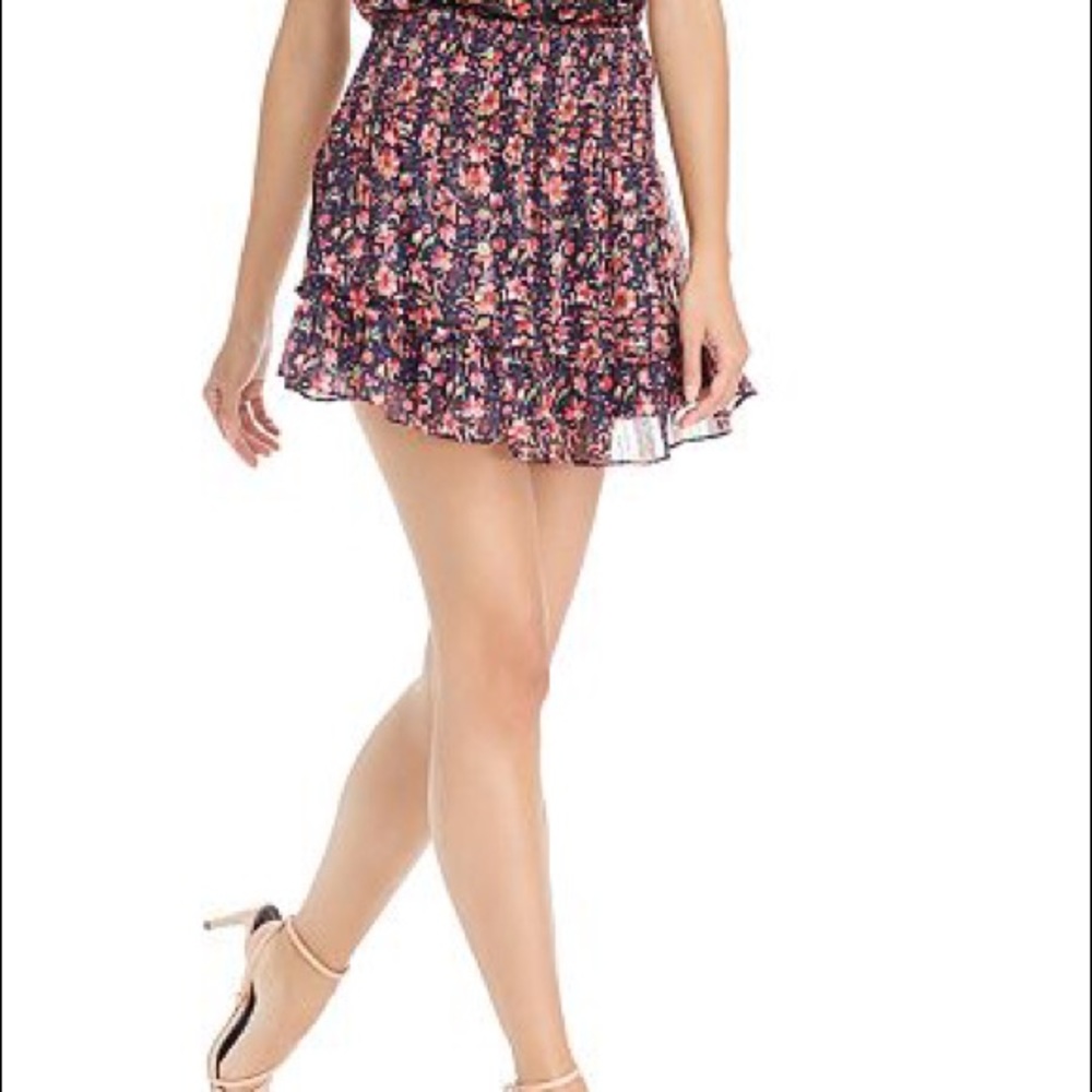 Aqua Smocked Floral Paisley Skirt